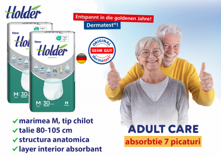 Scutece chilot Holder, adulti marimea M, talie 80-105 cm, 60 buc [2]