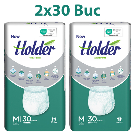 SCUTECE CHILOT - Scutece chilot Holder, adulti marimea M, talie 80-105 cm, 60 buc