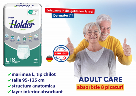 Scutece chilot Holder, adulti marimea L, talie 95-125 cm, 8 buc [2]