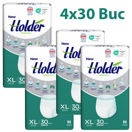 SCUTECE CHILOT - Scutece chilot Holder, adulti marimea XL, talie 130-170 cm, 120 buc, 8 picaturi