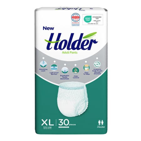 SCUTECE CHILOT - Scutece chilot Holder, adulti marimea XL, talie 130-170 cm, 30 buc, 8 picaturi