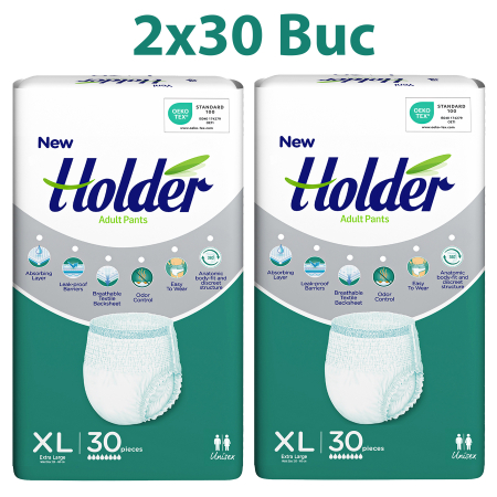 SCUTECE CHILOT - Scutece chilot Holder, adulti marimea XL, talie 120-160 cm, 60 buc