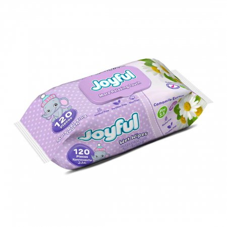 SERVETELE UMEDE - Servetele umede Joyful, 120 buc, cu vitamina B5, fara alcool