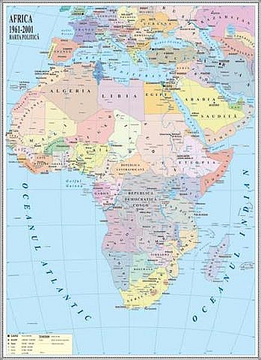 Africa. Harta politica