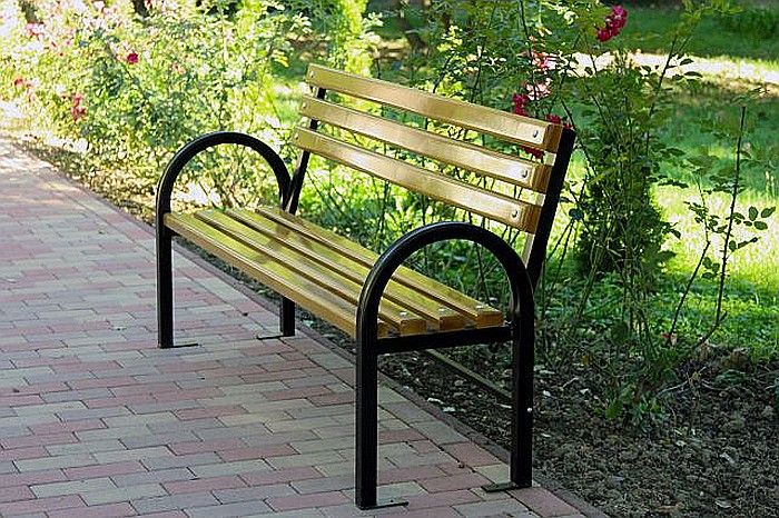 Bancă cu spătar, 3 persoane, MAGNOLIA, 160 cm [4]