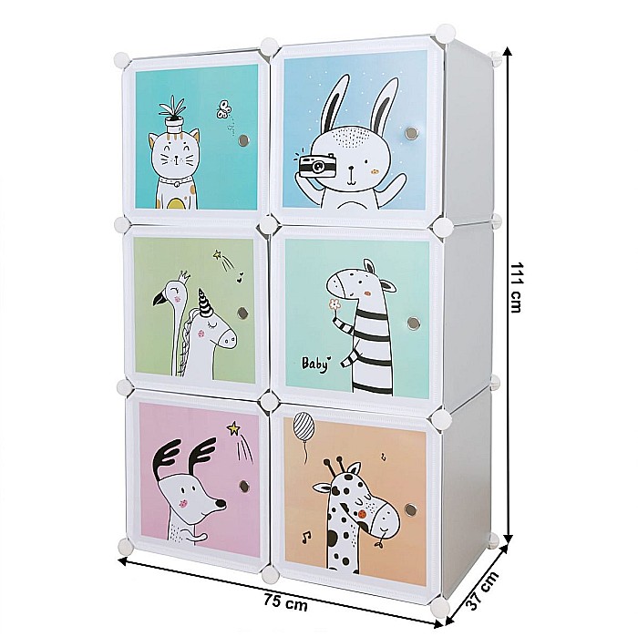 Dulap modular pentru copii, gri / model BIARO [6]