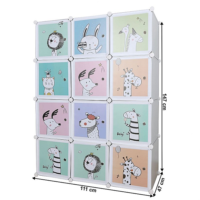 Dulap modular pentru copii, gri / model HAKON [2]