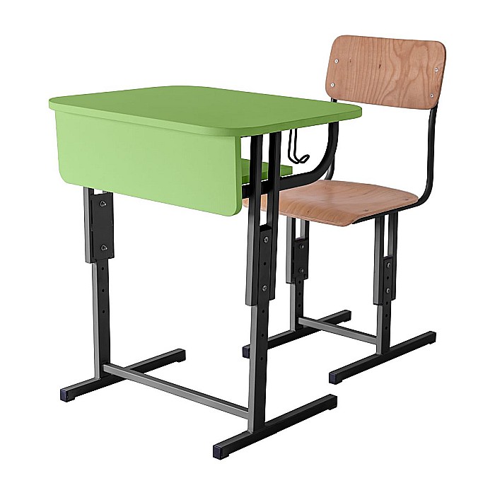 Set individual OPTIMA reglabil bancă școlară și scaun școlar – P+G [2]