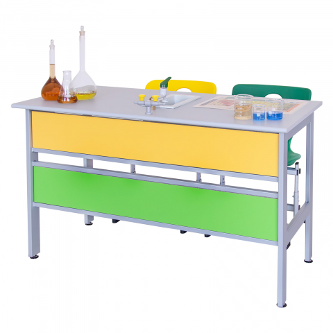 MOBILIER LABORATOR STIINTE - Masă pentru laborator de chimie, 2 elevi, GAMMA 2