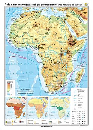 MATERIAL DIDACTIC - Africa: Harta fizico-geografica si a principalelor resurse naturale