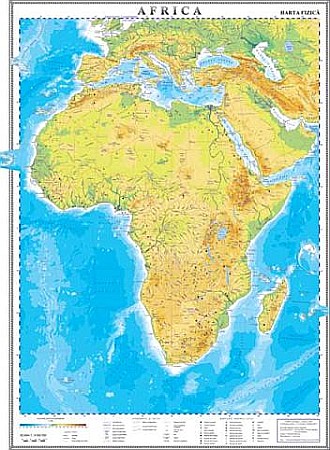 MATERIAL DIDACTIC - Africa. Harta fizica