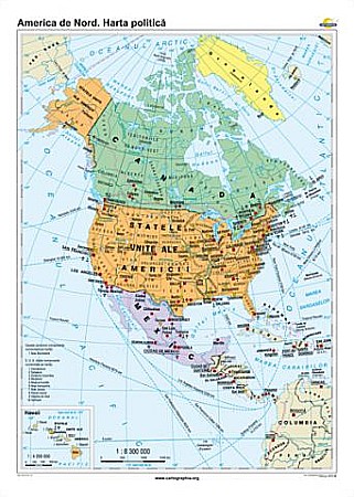 AMERICA DE NORD - America de Nord: Harta politica