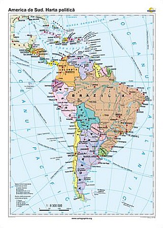 AMERICA DE SUD - America de Sud: Harta politica