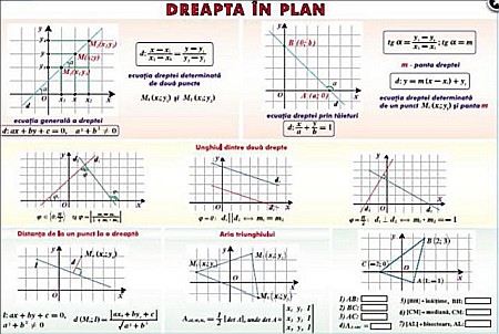 PLANSE MATEMATICA - Dreapta in plan / Conice (duo)