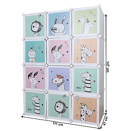 Dulap modular pentru copii, gri / model HAKON [1]