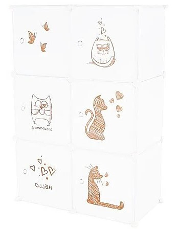 ORGANIZATOARE - Dulap pentru copii, alb / Kitty