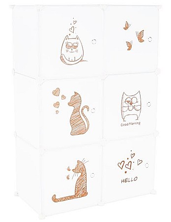 ORGANIZATOARE - Dulap pentru copii, alb / Kitty