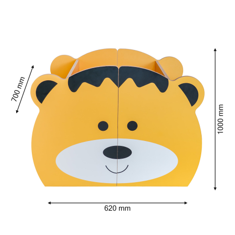 Ansamblu Montessori copii tip ursulet din PAL 18 mm cu roti si rafturi pentru gradinita si camera copii [2]