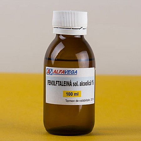 MATERIAL DIDACTIC - Fenolftaleina-solutie alcoolica, 100ml