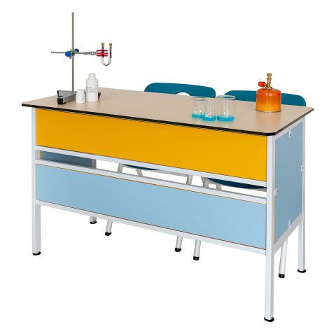 MOBILIER LABORATOR STIINTE - Masă de laborator pentru 2 elevi, ACCES PREMIUM