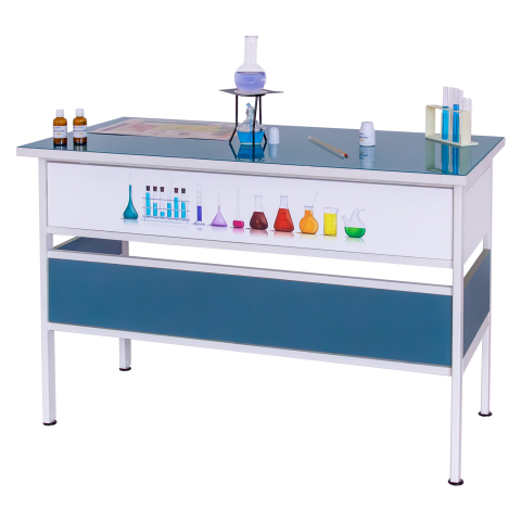 MOBILIER LABORATOR STIINTE - Masă de laborator pentru 2 elevi, NEON
