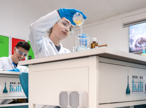 Masă de laborator pentru 2 elevi, NEON [12]