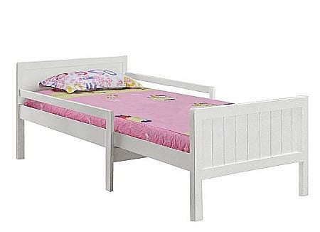 MOBILIER CAMINE SI INTERNATE - Pat lungime reglabila, alb, Eunika