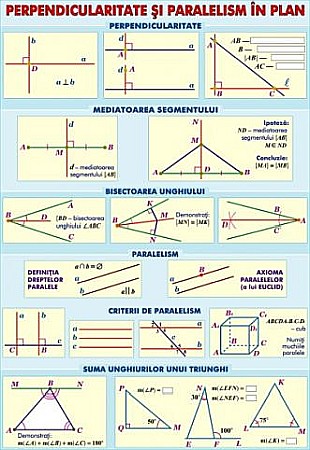 PLANSE MATEMATICA - Perpendicularitate si paralelism / Puteri si radicali (duo)