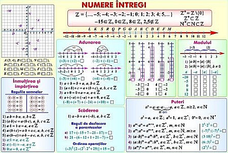 PLANSE MATEMATICA - Rapoarte si proportii / Numere intregi (duo)