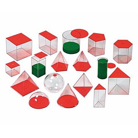 CORPURI GEOMETRICE - Set cu 17 forme geometrice - Solids - 10 cm