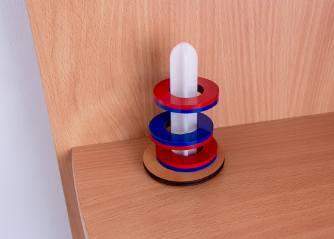 Set de 3 magneti - disc pe suport [2]