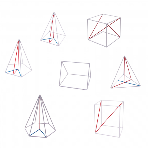 CORPURI GEOMETRICE - Set de 7 corpuri geometrice din sarma