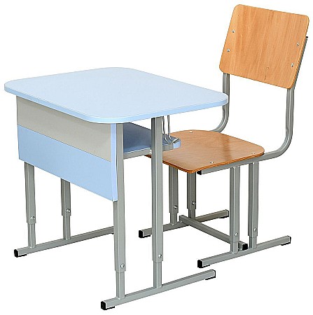 SET MOBILIER SCOLAR REGLABIL (Banca + Scaun) Clasa Pregatitoare si I-IV - P - Set individual ALDO reglabil COLOR (bancă + scaun) -P