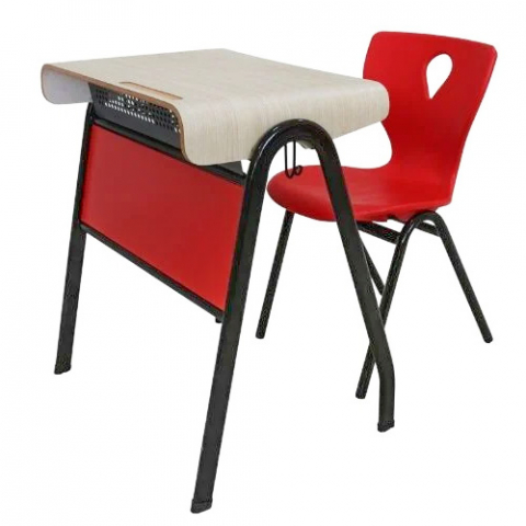 SETURI INDIVIDUALE FIXE (BANCI SCOLARE SI SCAUNE SCOLARE) - L - Set individual AMOS fix (bancă + scaun) - L
