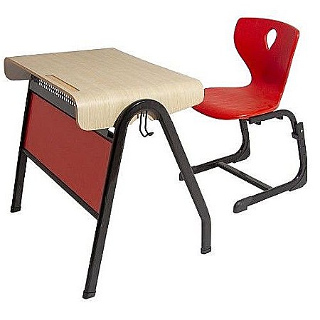 SET MOBILIER SCOLAR REGLABIL (Banca + Scaun) Clasa Pregatitoare si I-IV - P - Set Individual AMOS fix cu scaun reglabil - P