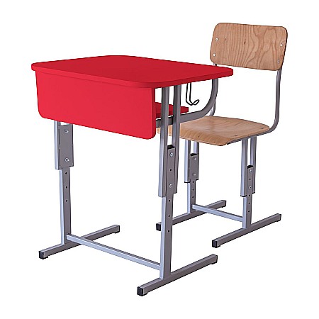 Set individual OPTIMA reglabil bancă școlară și scaun școlar – P+G [4]