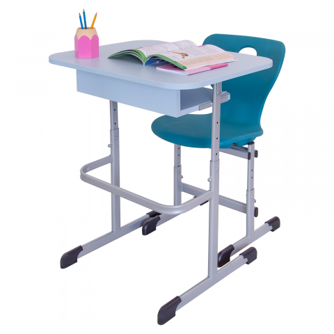SET MOBILIER SCOLAR REGLABIL (Banca + Scaun) Clasa Pregatitoare si I-IV - P - Set individual SIGMA reglabil color (bancă+scaun) -P
