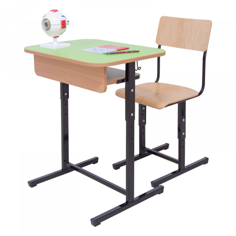 SET MOBILIER SCOLAR REGLABIL (Banca + Scaun) Clasa Pregatitoare si I-IV - P - Set individual START reglabil COLOR (bancă școlară și scaun școlar) – P