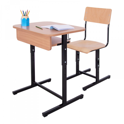 SET MOBILIER SCOLAR REGLABIL (Banca + Scaun) Clasa Pregatitoare si I-IV - P - Set individual START reglabil - Standard (bancă școlară și scaun școlar) – P