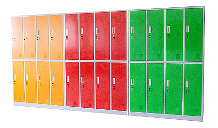 Vestiar metalic cu 8 usi (4x2) 1200x500x1800 mm (LxlxH) [5]