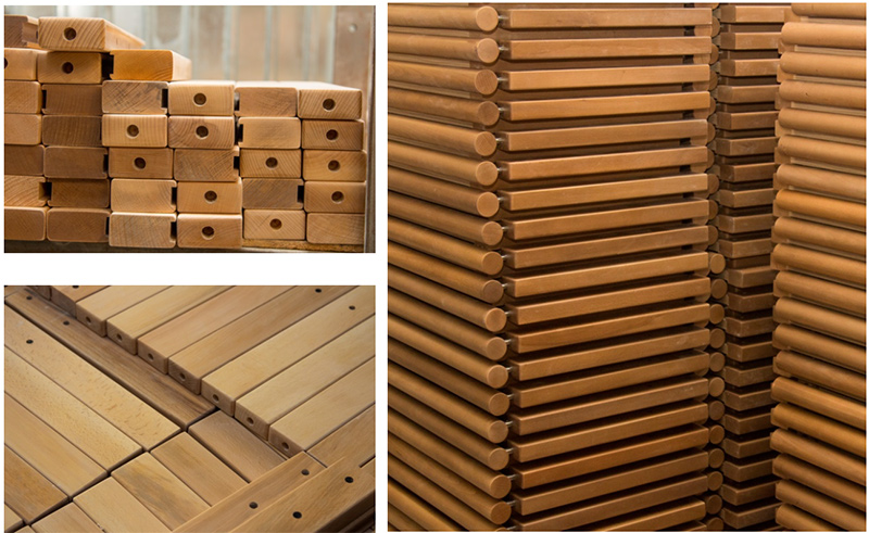 Componente de mobilier din lemn masiv