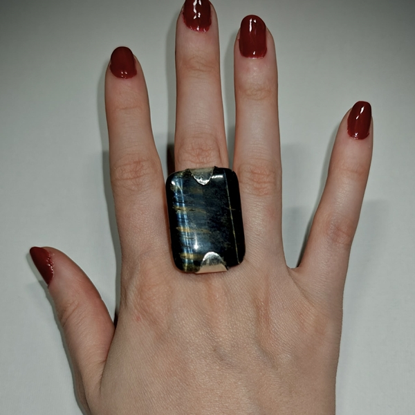 Set Ochi de Șoim - pandantiv și inel reglabil, în argint [5]