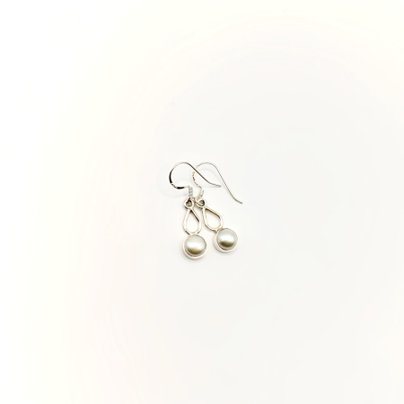 Cercei - Cercei Perle de cultură, închidere tip tortiță, montați în argint