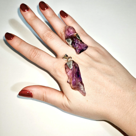 Pandantiv Ametrin brut, montat în argint [3]