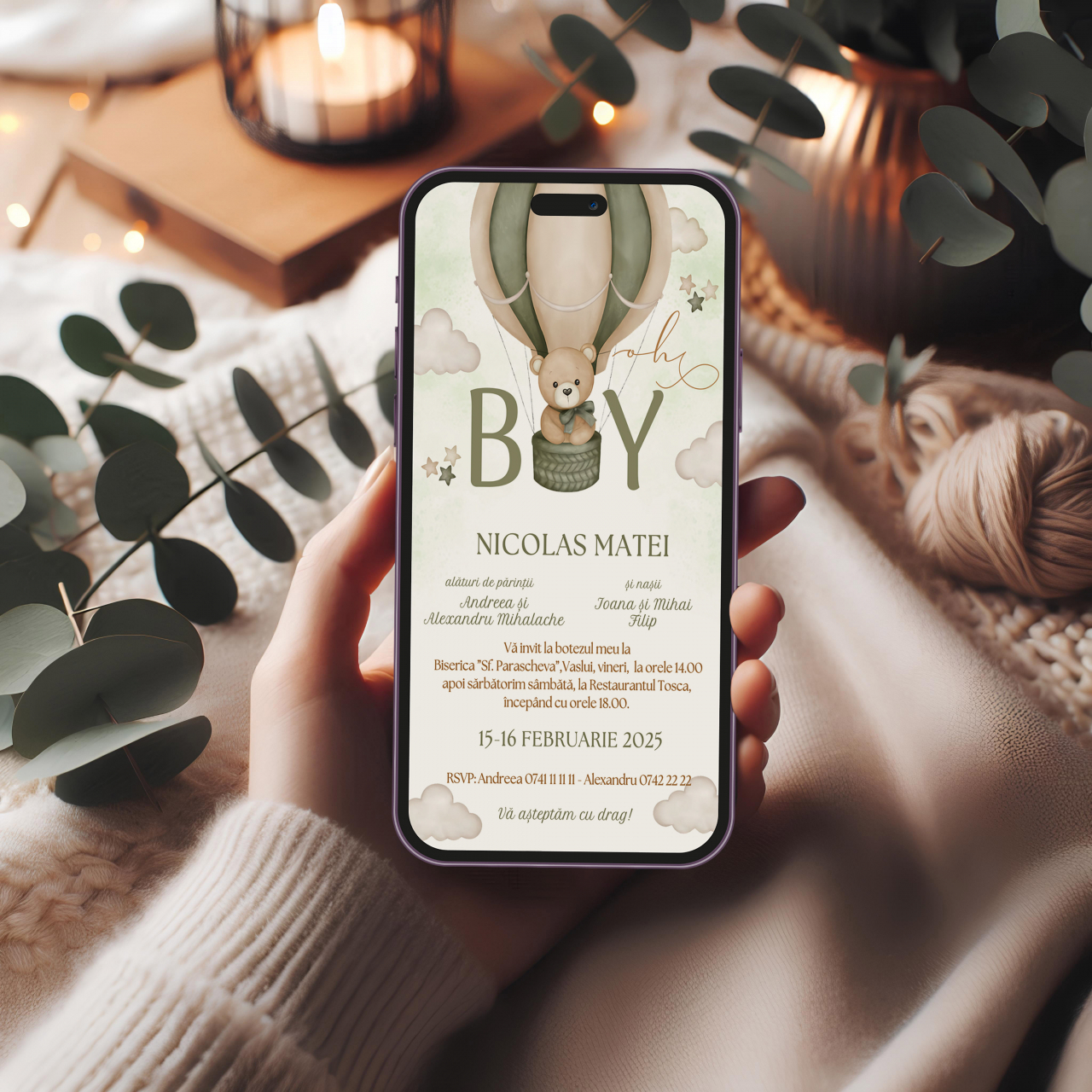 Invitatie digitala botez Teddy Bear [1]