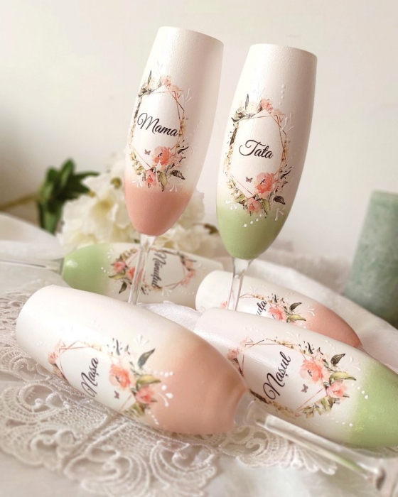 Pahare botez fetita- somon/oliv [2]