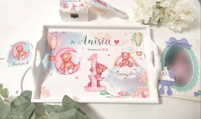 Set tava mot 3 Pink Little Bears [1]