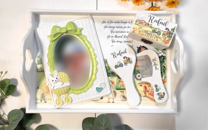 Set tavita mot băieți ”Animale la fermă” 6 accesorii [2]