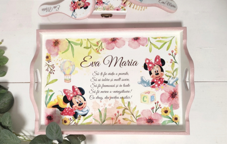 Tăvițe personalizate 1 an - Set mot tavita Red Minnie