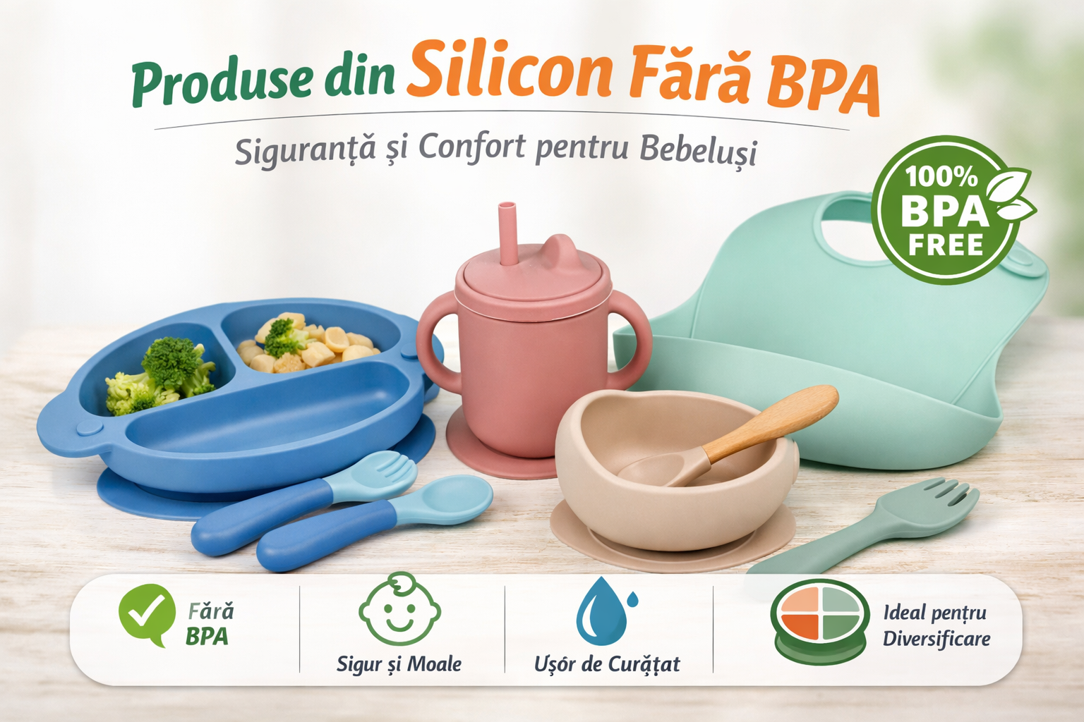 Produse din silicon fără BPA – alegerea sigură pentru bebeluși